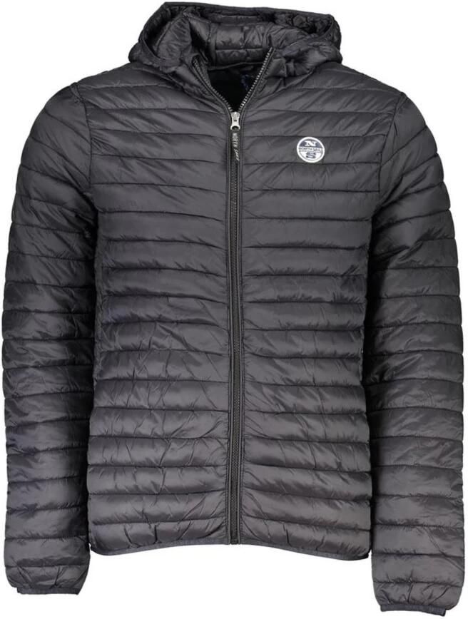 North Sails Elegante Zwarte Hoodie voor Mannen Black Heren