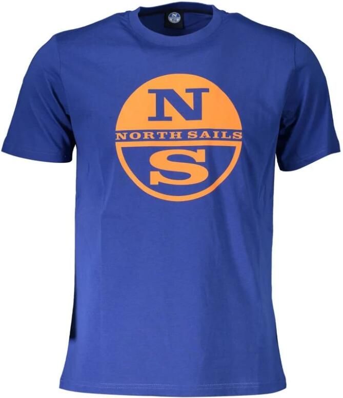 North Sails Knapperig Wit Katoenen T-Shirt met Handtekening Print White Heren