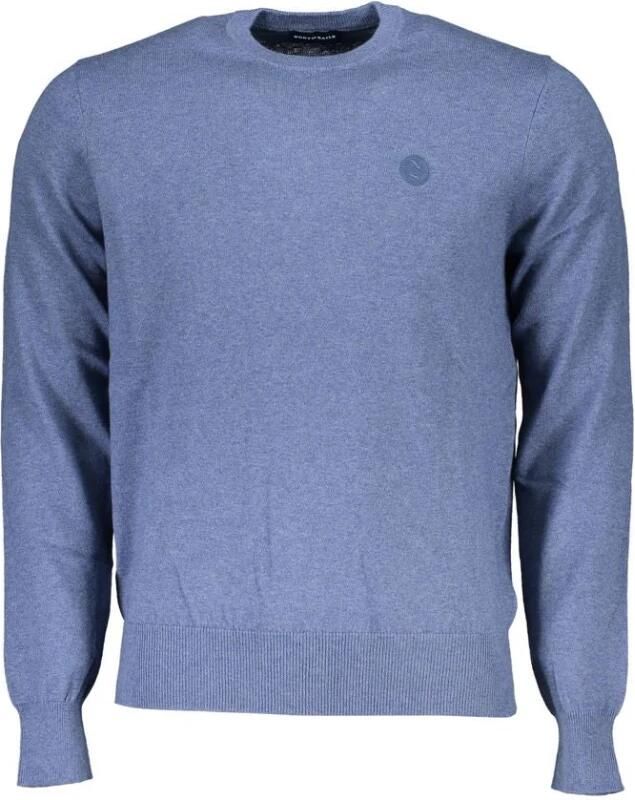 North Sails Blauw Langemouw Geborduurd Logo Shirt Blue Heren