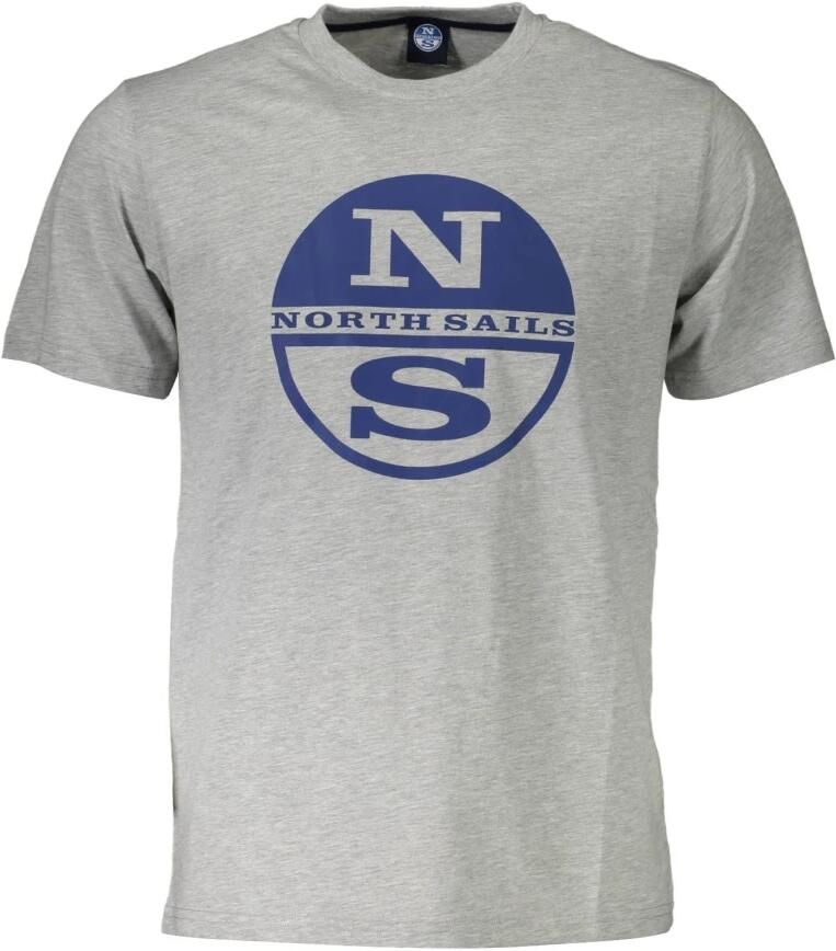North Sails Grijze T-shirt met korte mouwen voor mannen Gray Heren