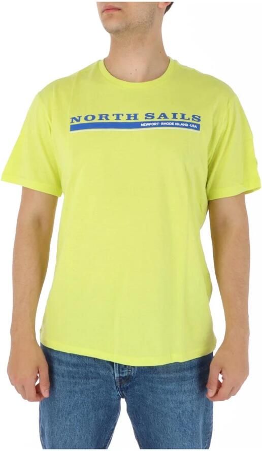 North Sails Gele ronde hals heren T-shirt Yellow Heren - Foto 3
