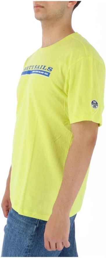 North Sails Gele ronde hals heren T-shirt Yellow Heren - Foto 2
