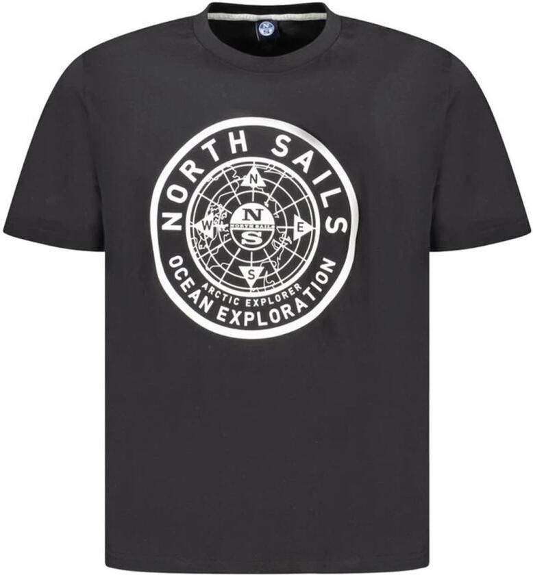 North Sails Grafische Print Katoenen T-Shirt Black Heren