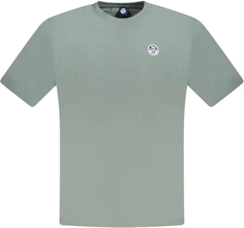 North Sails Groene Crew Neck Katoenen T-Shirt Green Heren