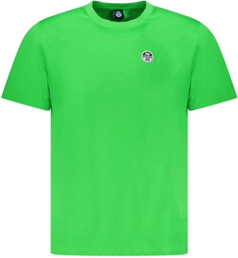 North Sails Groene Crew Neck Katoenen T-Shirt Green Heren