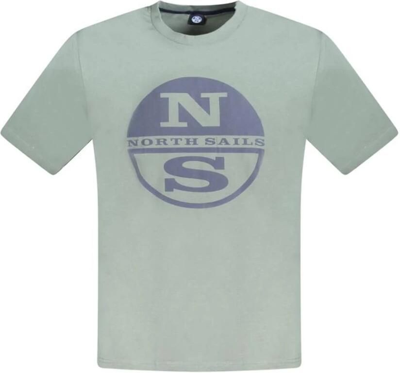 North Sails Groene Katoenen Crew Neck T-Shirt Green Heren