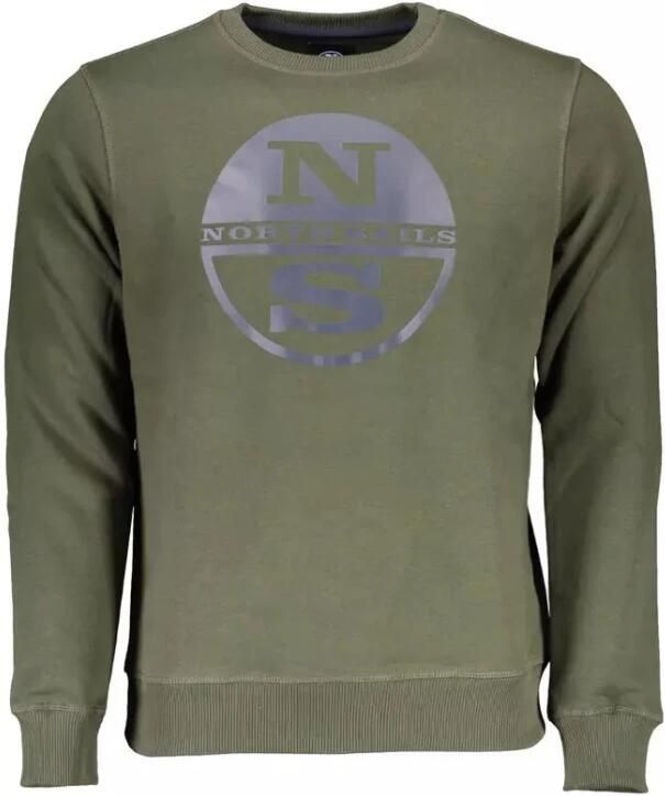 North Sails Geborsteld Katoenen Sweatshirt met Logoprint Green