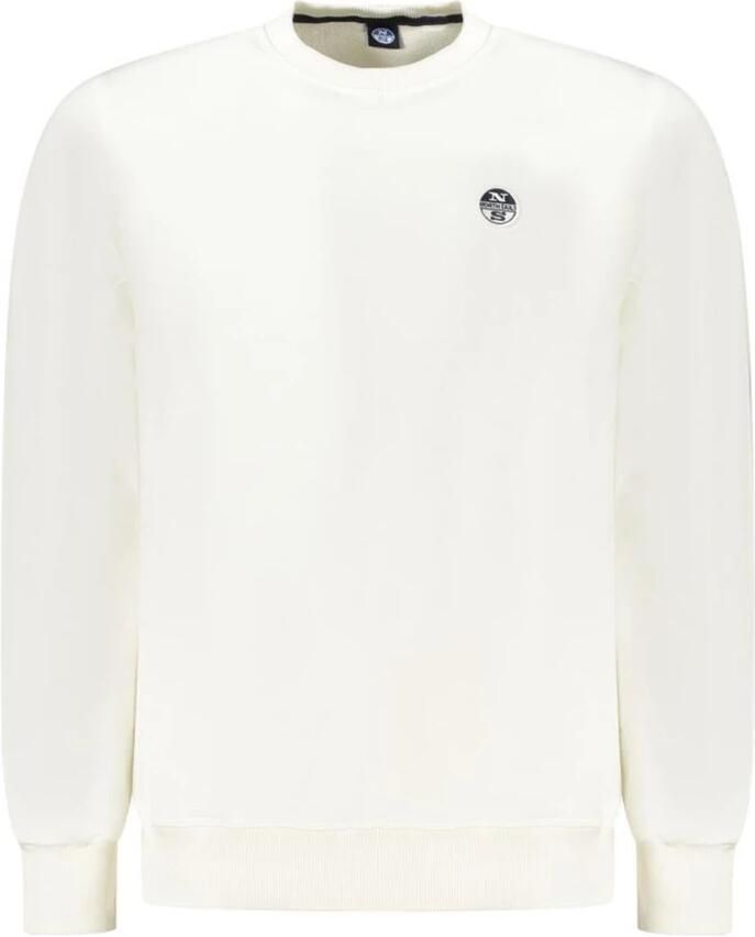North Sails Klassieke Katoenen Crewneck Sweater White Heren