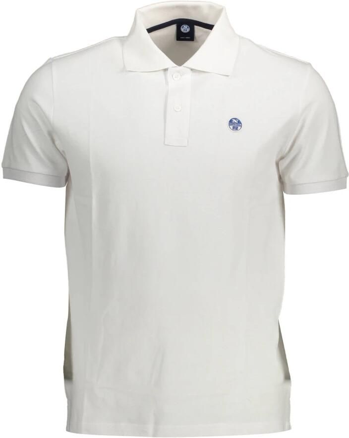 North Sails Polo Shirt met korte mouwen en contrastdetails White Heren