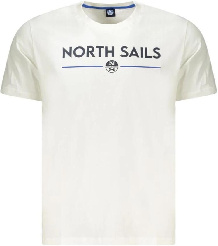 North Sails Minimalistisch Wit Katoenen Crew Neck T-Shirt White Heren