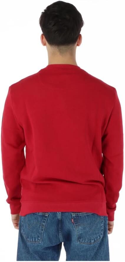 North Sails Rode Katoenen Trui met Lange Mouwen en Logo Print Red Heren - Foto 2