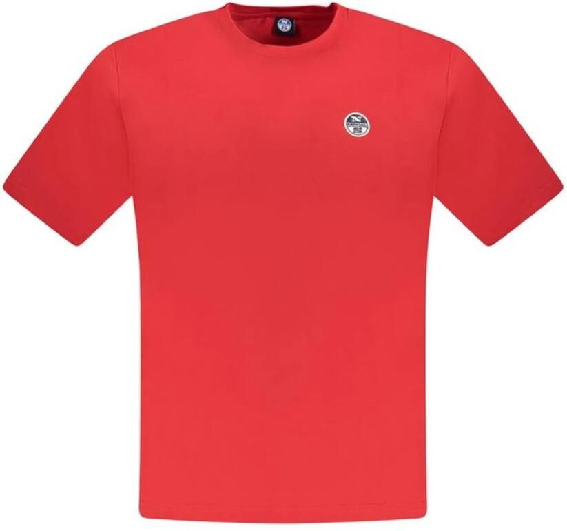 North Sails Rood Katoenen T-shirt | Stijl: Nosa-33739 Red Heren