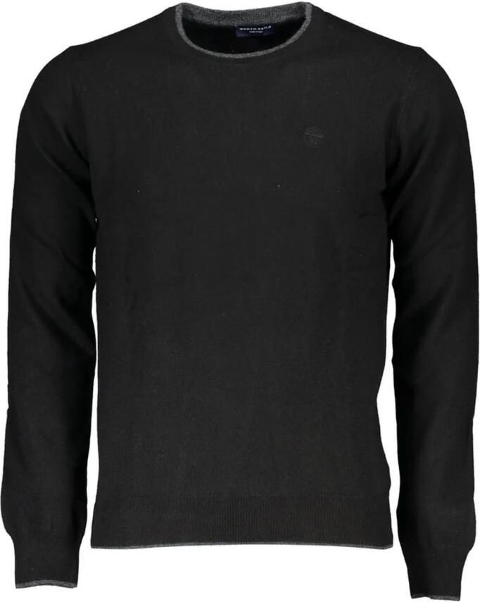 North Sails Zwarte Trui met Lange Mouwen en Geborduurd Logo Black Heren