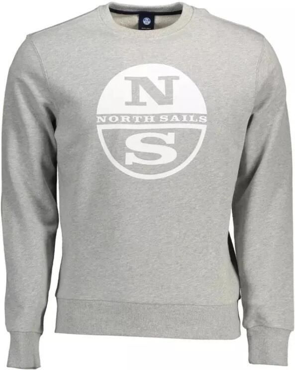 North Sails Biologisch Katoenen Sweatshirt met Geborstelde Achterkant Gray Heren