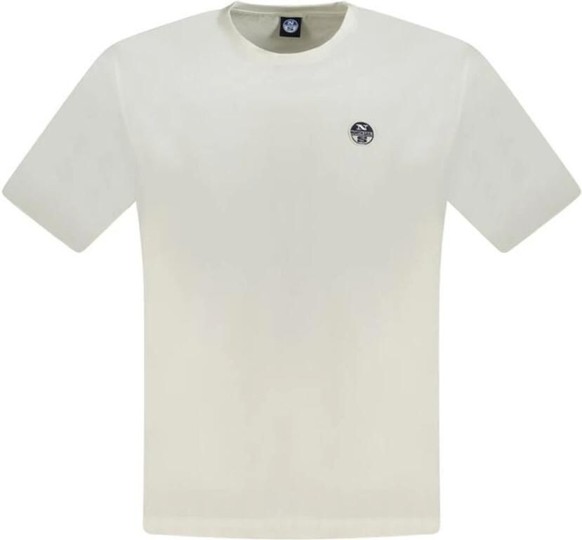 North Sails Witte Katoenen Crew Neck T-Shirt White Heren