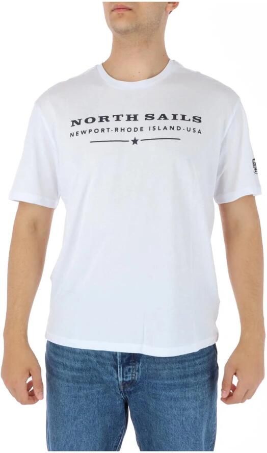 North Sails Solide Katoenen Logo T-Shirt White Heren - Foto 3