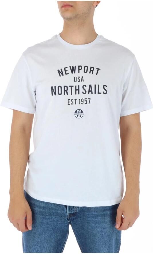 North Sails Witte korte mouw T-shirt White Heren - Foto 3