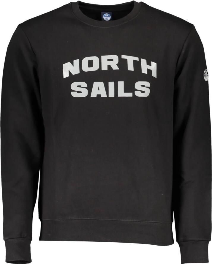 North Sails Zwart katoenmix crewneck sweatshirt Black Heren