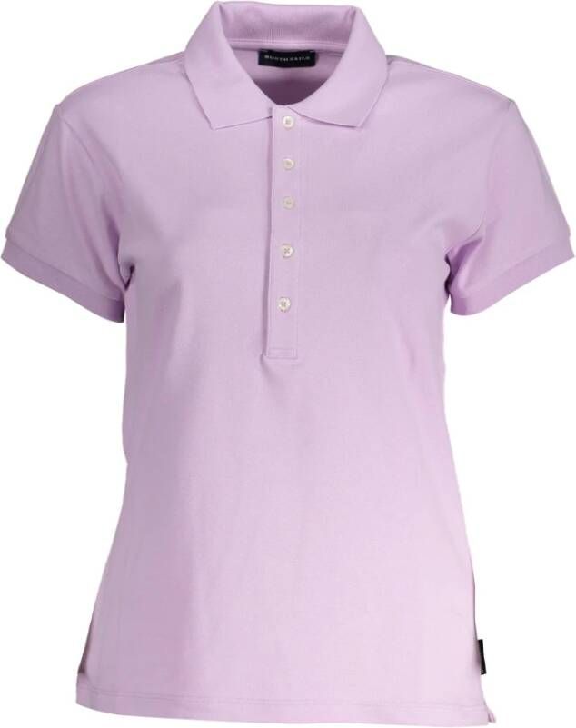 North Sails Polo T-shirt van biologisch katoen met logo Pink