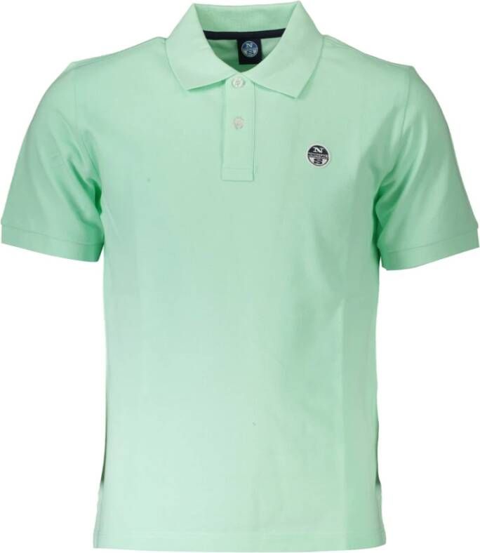 North Sails Groen Katoenen Poloshirt met Contrastdetails Green Heren