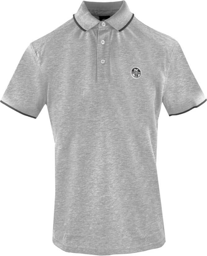 North Sails Heren Polo Shirt met Logo in Grijs Gray Heren