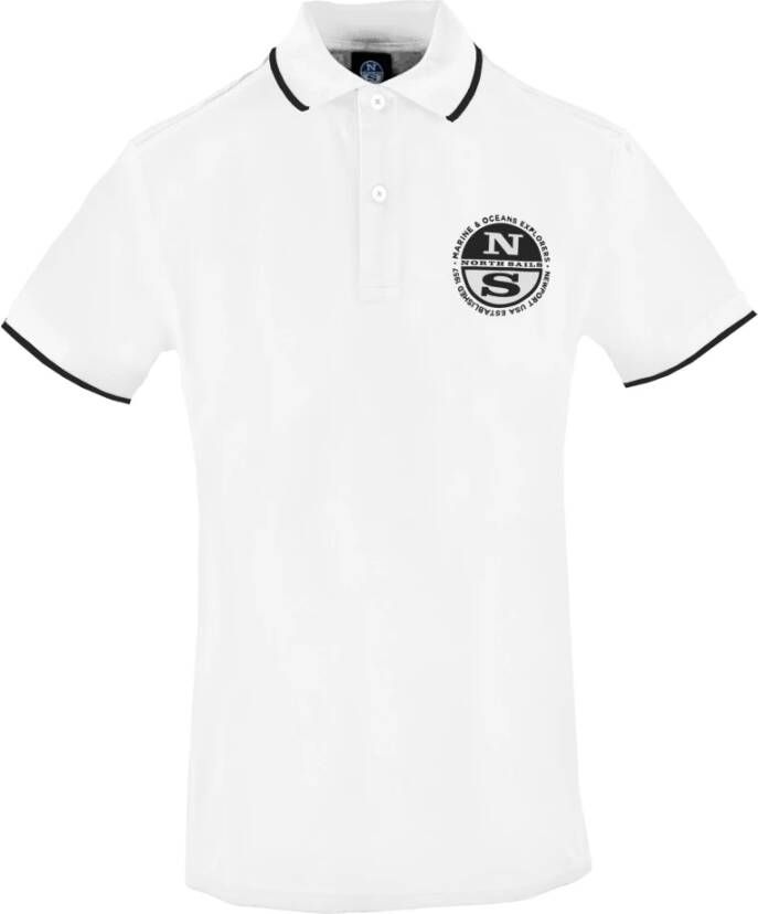 North Sails Polo shirt met korte mouwen en contrastdetails White Heren