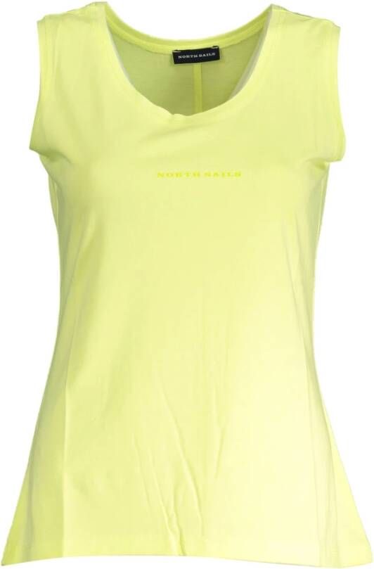 North Sails Biologisch Katoenen Tanktop met Print Yellow Dames