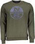 North Sails Geborsteld Katoenen Sweatshirt met Logoprint Green - Thumbnail 1