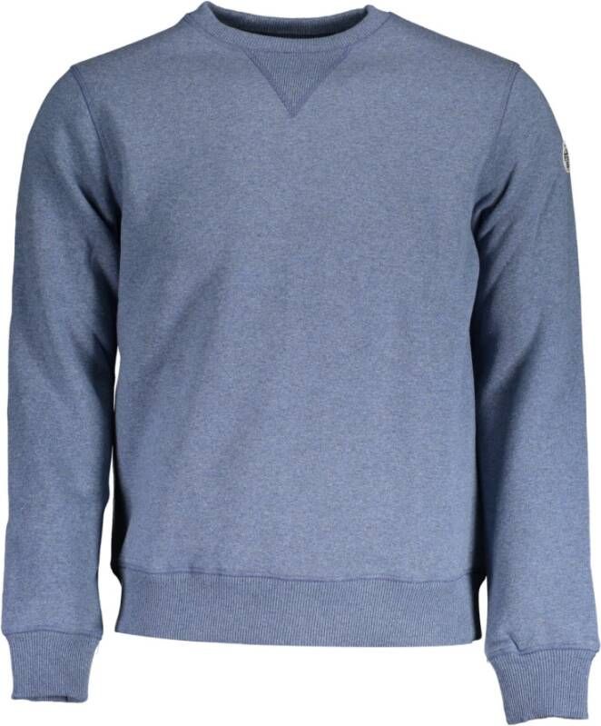 North Sails Blauwe Crewneck Sweatshirt met Lange Mouwen en Logo Blue Heren