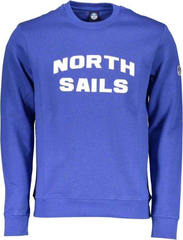 North Sails Blauwe Ronde Hals Heren Sweatshirt Blue Heren