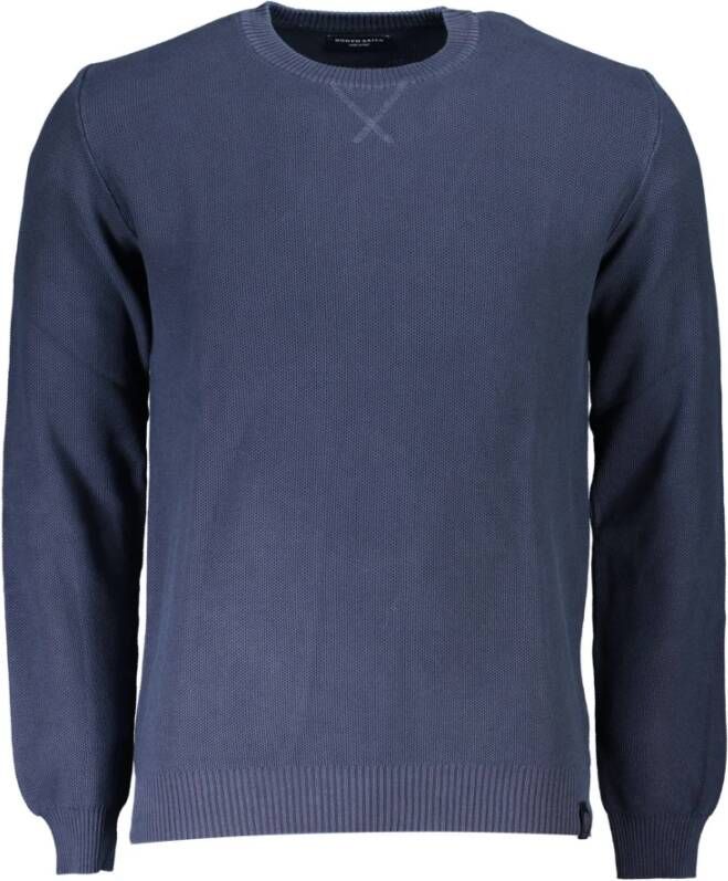 North Sails Blauwe Katoenen Trui met Contrasterende Details Blue Heren