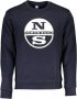 North Sails Zwart Logo Print Crewneck Sweatshirt voor Heren Blauw Heren - Thumbnail 1