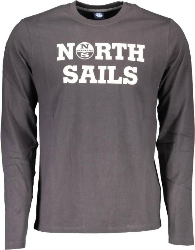 North Sails Elegante grijze longsleeve katoenen shirt Gray Heren
