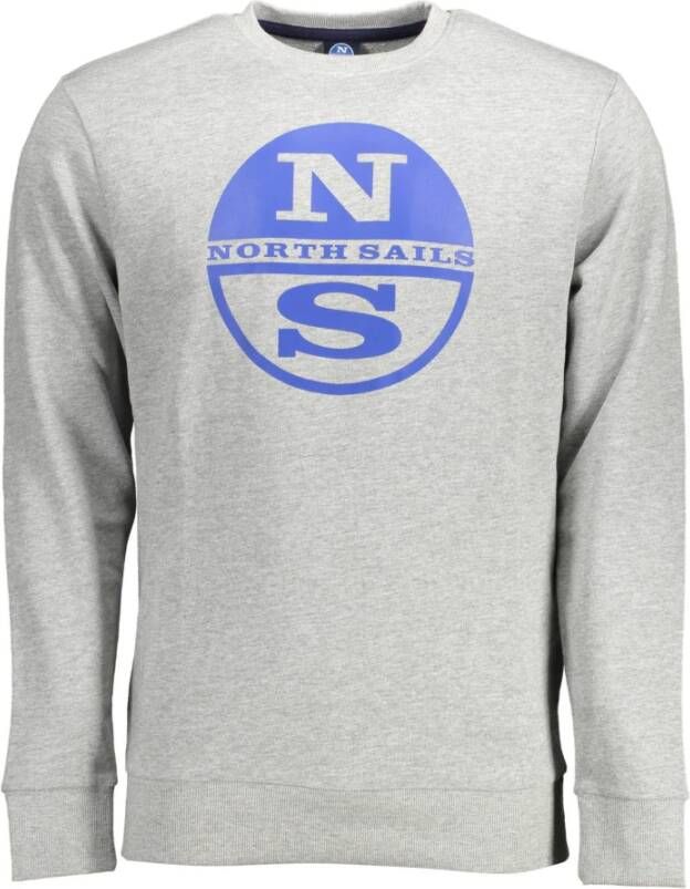 North Sails Gray Cotton Sweater Grijs Heren