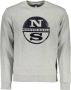 North Sails Grijze Katoenen Trui Lange Mouwen Ronde Hals Print Logo Gray Heren - Thumbnail 1