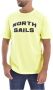 North Sails Iconisch Katoenen T-shirt Geel Yellow Heren - Thumbnail 1
