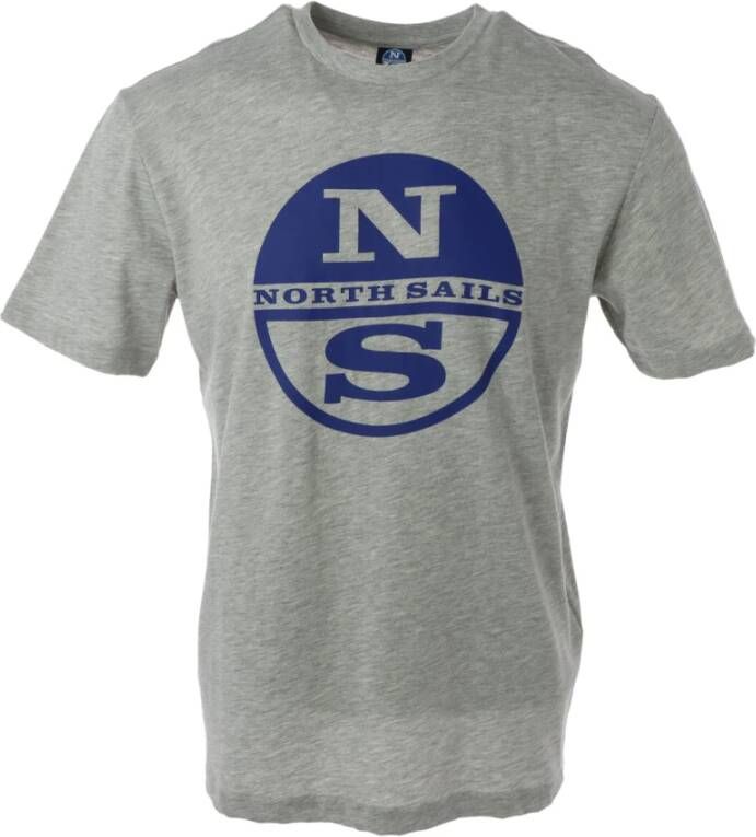 North Sails Heren Grijs Print T-shirt Gray Heren