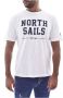 North Sails Katoenen T-shirt met korte mouwen White Heren - Thumbnail 1