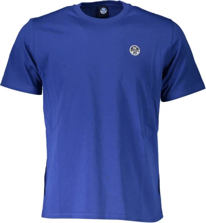 North Sails Blauw katoenen T-shirt met iconisch logo Blue Heren