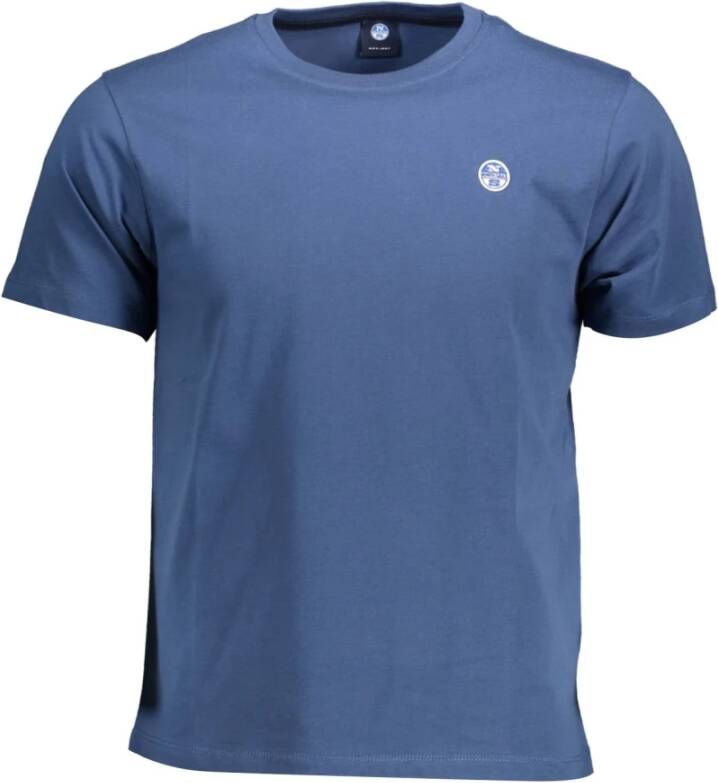 North Sails Blauw T-shirt met logo en korte mouwen Blue Heren
