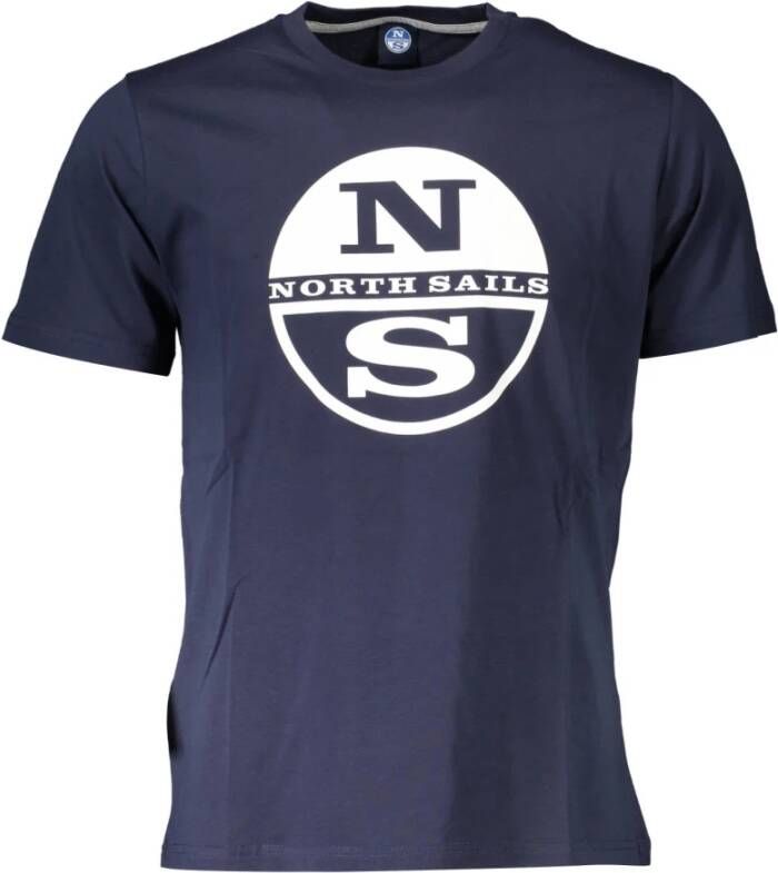 North Sails Logo Print T-shirt Les Bleus Blue Heren