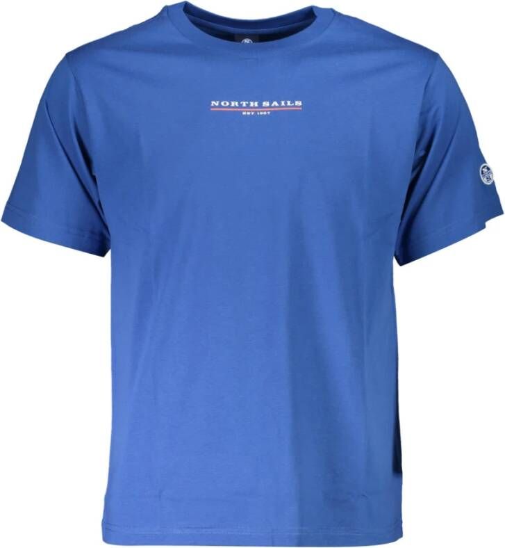 North Sails Biologisch katoenen T-shirt met korte mouwen Blue Heren