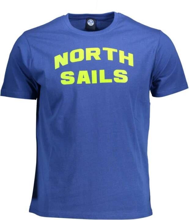 North Sails Blauw Heren T-shirt met korte mouwen Blauw Heren