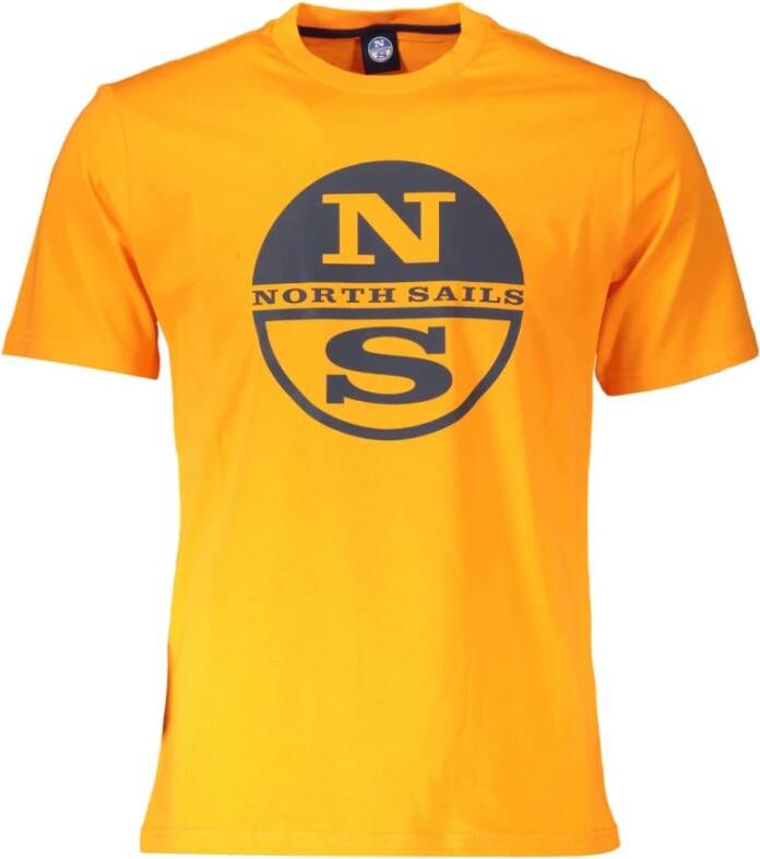 North Sails Bedrukt Logo T-shirt Blauw Heren