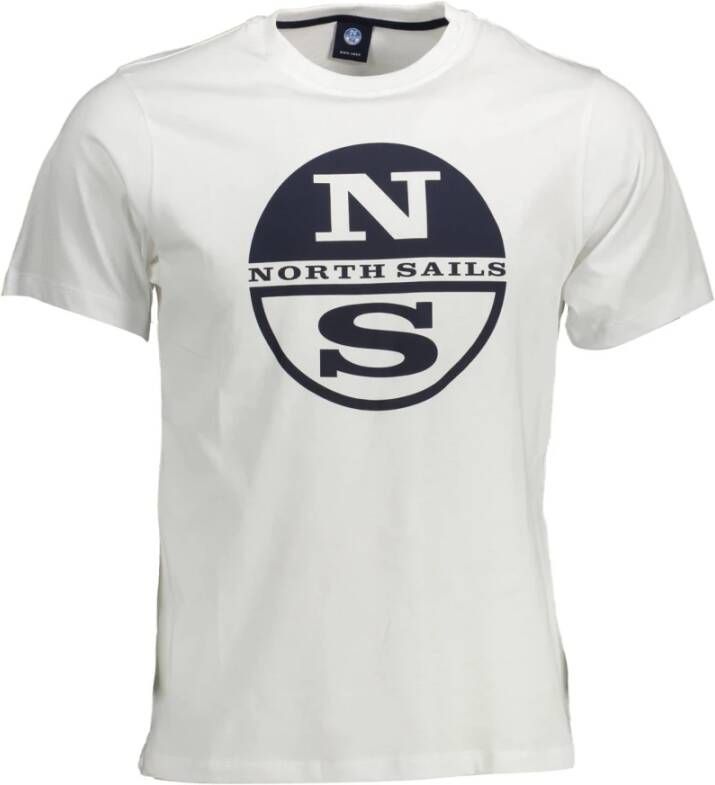 North Sails Organisch T-shirt met ronde hals en korte mouwen White Heren