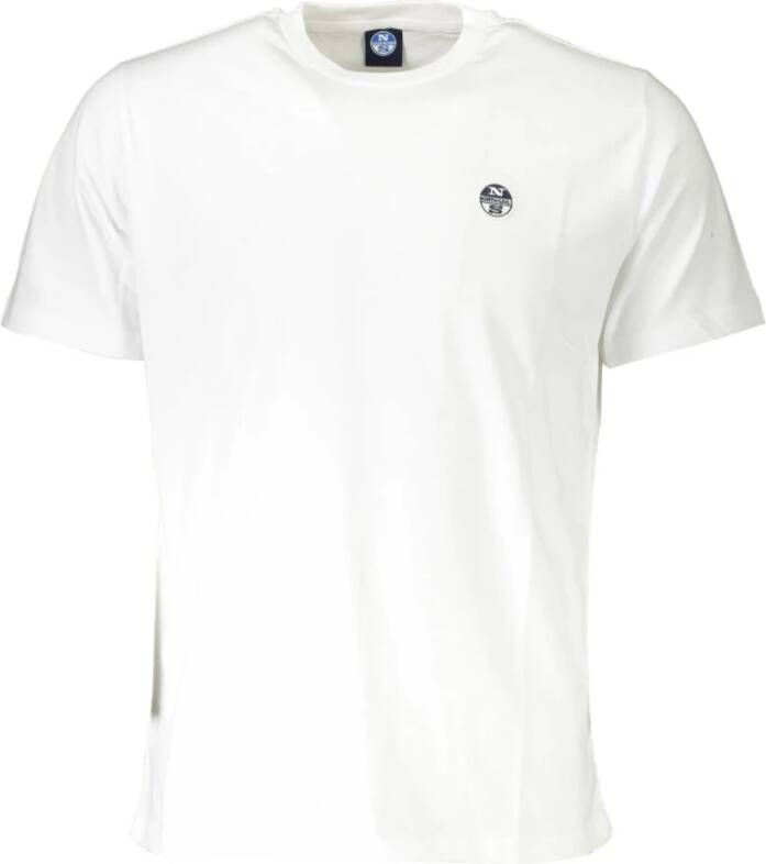 North Sails Wit katoenen T-shirt met logo-accent White Heren