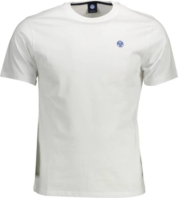 North Sails Wit T-shirt met korte mouwen en logo White Heren
