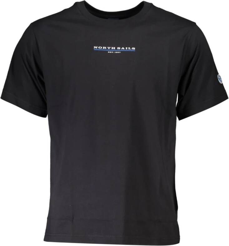 North Sails Biologisch katoenen T-shirt met korte mouwen Black Heren