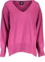 North Sails Chique Paarse Wollen V-hals Trui Purple - Thumbnail 1