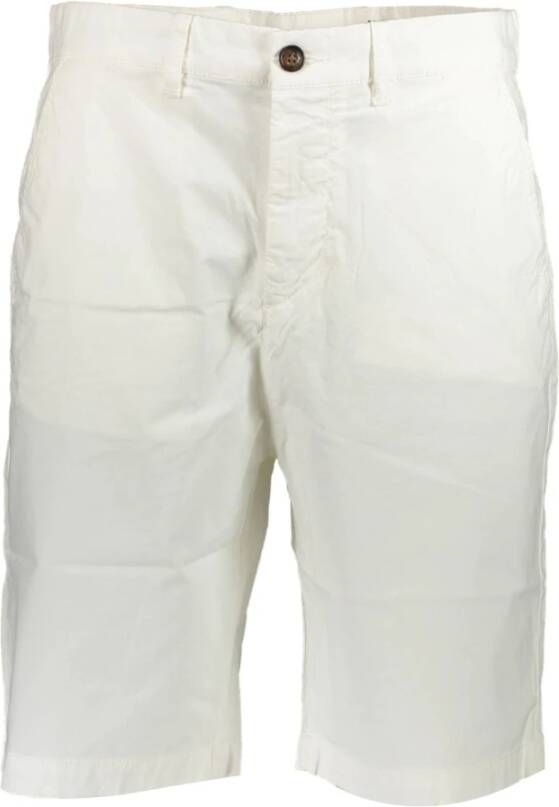 North Sails Witte Bermuda Shorts Regular Fit Katoen White Heren